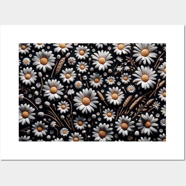 Pattern Flowers...Daisies Wall Art by AtelierFafard